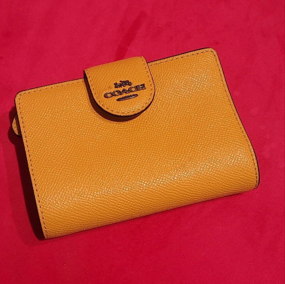 Coach Yellow Leather Wallet